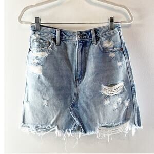 Abercrombie & Fitch Zoe Natural Rise Vintage A-Line Denim Skirt Blue 27 / 4